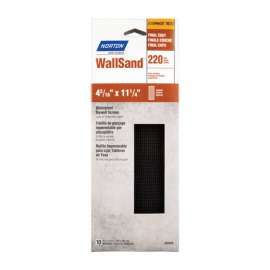 Norton WallSand 11-1/4 in. L X 4-3/16 in. W 220 Grit Silicon Carbide Drywall Sanding Screen 10 pk