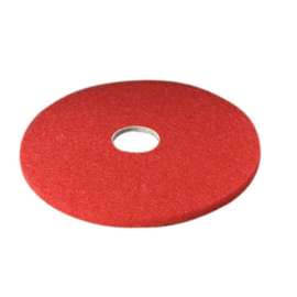 3M Scotch-Brite 17 in. D Non-Woven Natural/Polyester Fiber Buffer Floor Pad Red