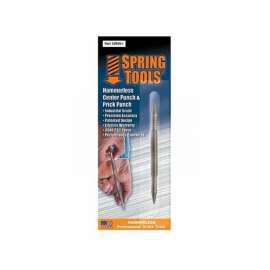 Spring Tools Carbon Steel Hammerless Center Punch and Prick Punch 1 pc