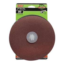 Gator 7 in. Aluminum Oxide Center Mount Fiber Disc 80 Grit Coarse 3 pk