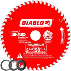 Diablo 5-3/8 in. D X 20 mm TiCo Hi-Density Carbide Circular Saw Blade 50 teeth 1 pk