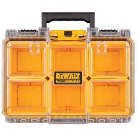 DeWalt ToughSystem 2.0 10.47 in. W X 5.2 in. H Half-Size Organizer Polypropene 6 compartments Yellow