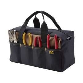 CLC 5.5 in. W X 6 in. H Polyester Tool Tote 8 pocket Black/Tan 1 pc