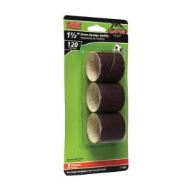Gator 1.5 in. D X 1.5 in. L Aluminum Oxide Abrasive Sleeve Refill 120 Grit Fine 3 pc