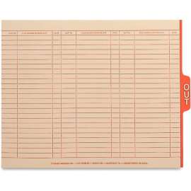 Out Guides, 1/5 Tab, Manila, Legal, Red, 100/Box