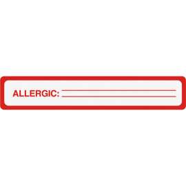 Medical Labels, ALLERGIC, 1 x 5.5, White, 175/Roll