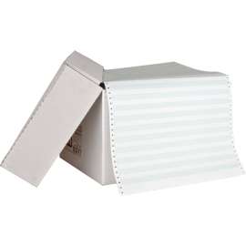 Sparco 1/2" Green Bar 1-part Computer Paper
