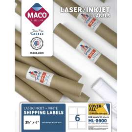 Maco Bright White Shipping Labels