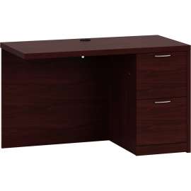HON 10500 Series Bow Front Double Pedestal Desk, 72" x 36" x 29.5", Natural Maple