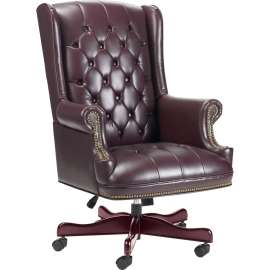Lorell Berkeley Tradtnl Exec Nail-head Trim Chair
