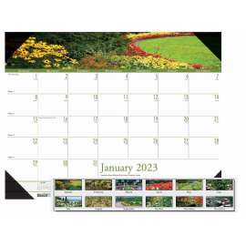 Recycled Gardens of the World Photo Monthly Desk Pad Calendar, 22 x 17, 2020