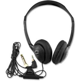 Personal Multimedia Stereo Headphones with Volume Control, Black