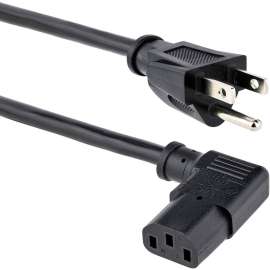 StarTech.com 6ft (2m) Computer Power Cord, NEMA 5-15P to Right Angle C13, 10A 125V, 18AWG, Replacement AC Power Cord, Monitor Power Cable