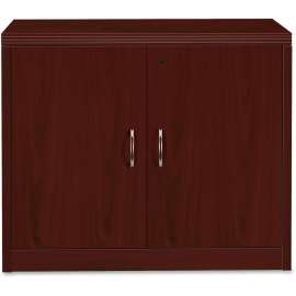 HON 10700 Kneespace Credenza, Full Height Pedestal, 72w x 24d x 29.5h, Bourbon Cherry