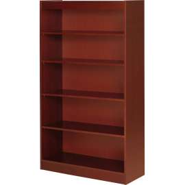 Lorell Panel End Cherry Hardwood Veneer Bookcase