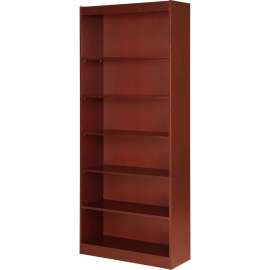 Lorell Panel End Cherry Hardwood Veneer Bookcase