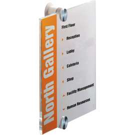 DURABLE® CRYSTAL SIGN Wall Mounted Standoff Acrylic Sign