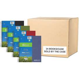 Roaring Spring Environotes College Ruled 2 Subject Recycled Spiral Notebook, 1 Case (24 Total), 11" x 9" 100 Sheets, Assorted Earthtone Covers, 200 Pages