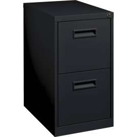 Lorell Black F/F Recessed Pull Mobile Pedestal