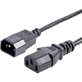 StarTech.com 6ft (2m) Power Extension Cord, C14 to C13, 10A 125V, 18AWG, Computer Power Cord Extension, Power Supply Extension Cable