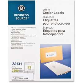 Bus. Source Bright White Copier Labels