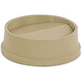 Swing Top Lid for Round Waste Container, Plastic, Beige