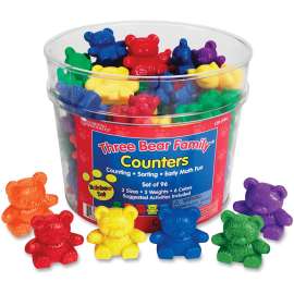 Learning Res. Bear Family Counters Rainbow Set