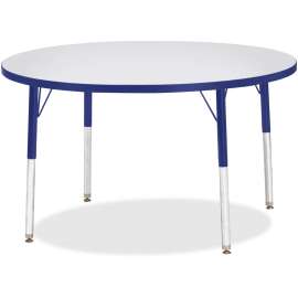 Jonti-Craft Berries Elementary Height Gray Top Color Edge Round Table