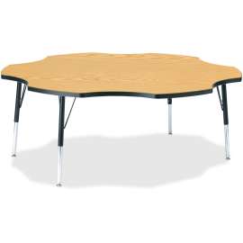 Jonti-Craft Berries Elementary Black Edge Six-leaf Table