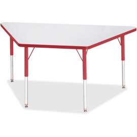 Jonti-Craft Berries Adult Height Gray Laminate Trapezoid Table