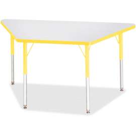 Jonti-Craft Berries Adult-Size Gray Laminate Trapezoid Table