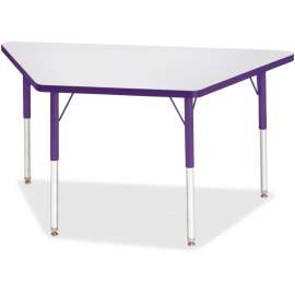 Jonti-Craft Berries Adult-Size Gray Laminate Trapezoid Table