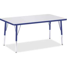 Jonti-Craft Berries Elementary Height Gray Top Rectangular Table