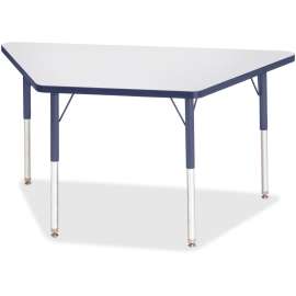 Jonti-Craft Berries Adult-Size Gray Laminate Trapezoid Table