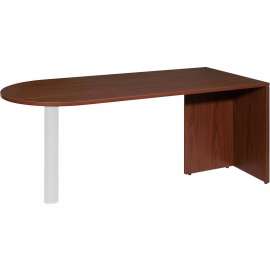 Lorell Essentials Mahogany Laminate Desking
