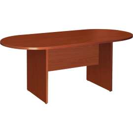 Lorell Essentials Cherry Oval Conference Tables