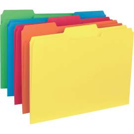 Bus. Source 1/3-cut Colored Interior File Folders