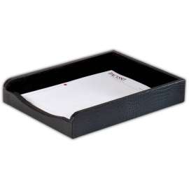 Dacasso Crocodile Embossed Leather Letter Tray