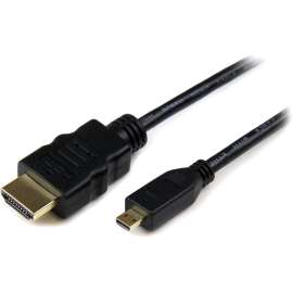 StarTech.com 6ft Micro HDMI to HDMI Cable with Ethernet, 4K High Speed Micro HDMI Type-D Device to HDMI Monitor Adapter/Converter Cord