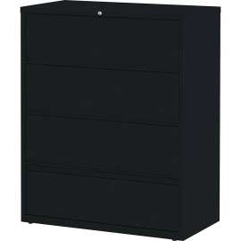 Lorell Receding Drawer Black Lateral Files