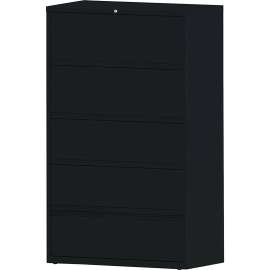 Lorell Receding Drawer Black Lateral Files
