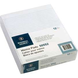 Bus. Source Glued Top Ruled Memo Pads