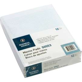 Bus. Source Glued Top Ruled Memo Pads