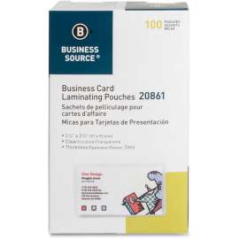 Bus. Source 5 mil Business Card Laminating Pouches