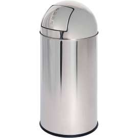 Genuine Joe Push Open Round Top Receptacle