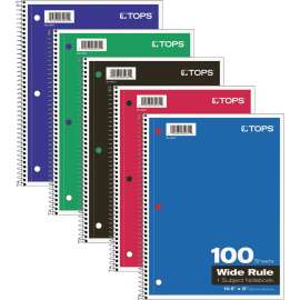 Tops Wide Rule 1-subject Spiral Notebook