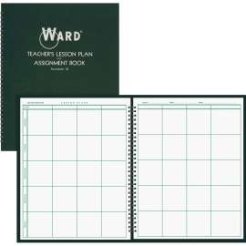 Lesson Plan Book, Wirebound, 8 Class Periods/Day, 11 x 8-1/2, 100 Pages, Green