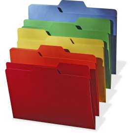 All Tab File Folders, 1/3-Cut Tabs, Letter Size, Assorted, 80/Pack
