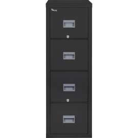 Patriot Insulated Four-Drawer Fire File, 17.75w x 31.63d x 52.75h, Black
