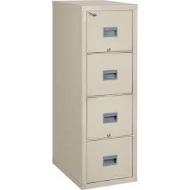 Patriot Insulated Four-Drawer Fire File, 20.75w x 31.63d x 52.75h, Parchment